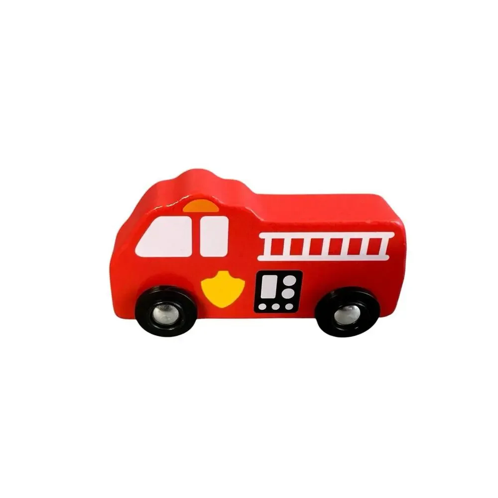 Melissa & Doug Emergency Vehicle Wooden Toy Car Set Fire Truck Police Pretend ￼